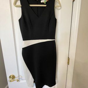 Calvin Klein Black Cream Sheath Dress size 4